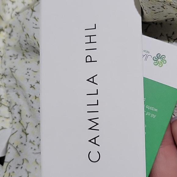 Camilla Pihl Women's XS Antigua Wrap Dress Yellow Flower Print New - Picture 4 of 14